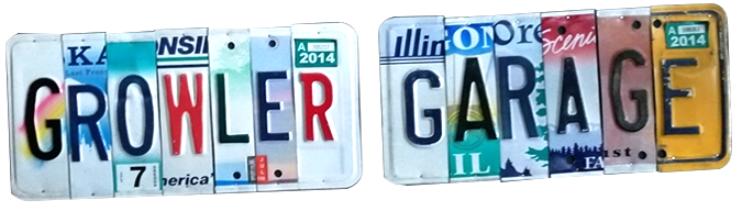 Growler Garage License Plate